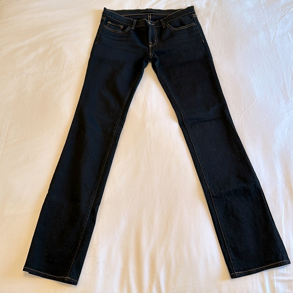 NEW STRETCH BLACK J BRAND CIGARETTE LEG JEANs